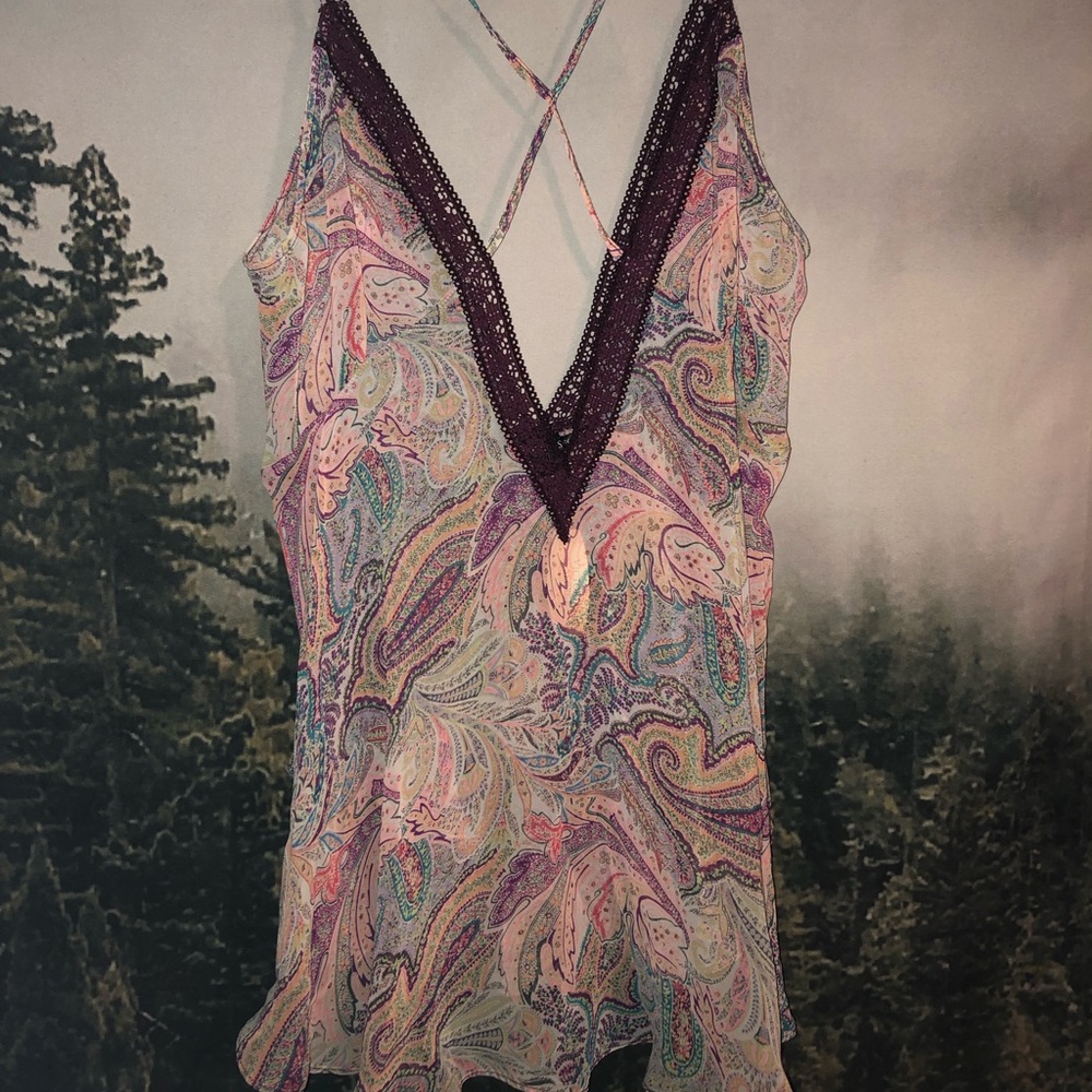 Victoria’s Secret sheer sexy paisley top